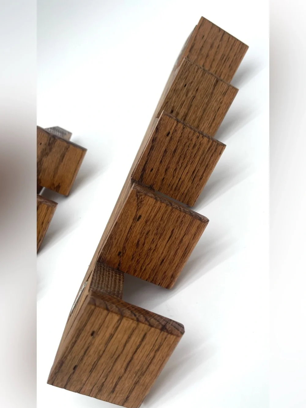 Wooden Staircase Wall Mini Shelves Set Of 2 Trinket Cottage Core Farmhouse